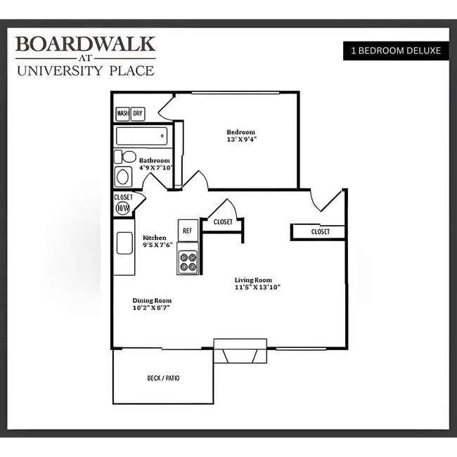 One Bedroom Deluxe 5802-I floor plan